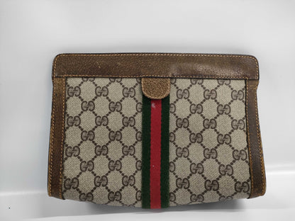 GUCCI GG Supreme 67 014 2125 Sherry Line Brown Pouch