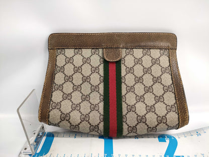 GUCCI GG Supreme 67 014 2125 Sherry Line Brown Pouch