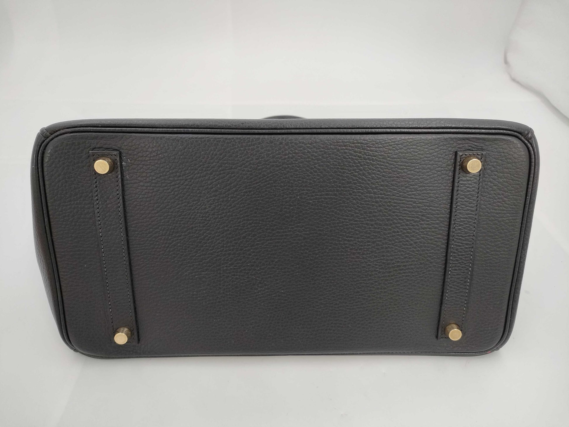 HERMES Birkin 35 Black?? E Stamp G Hardware Tote Bag