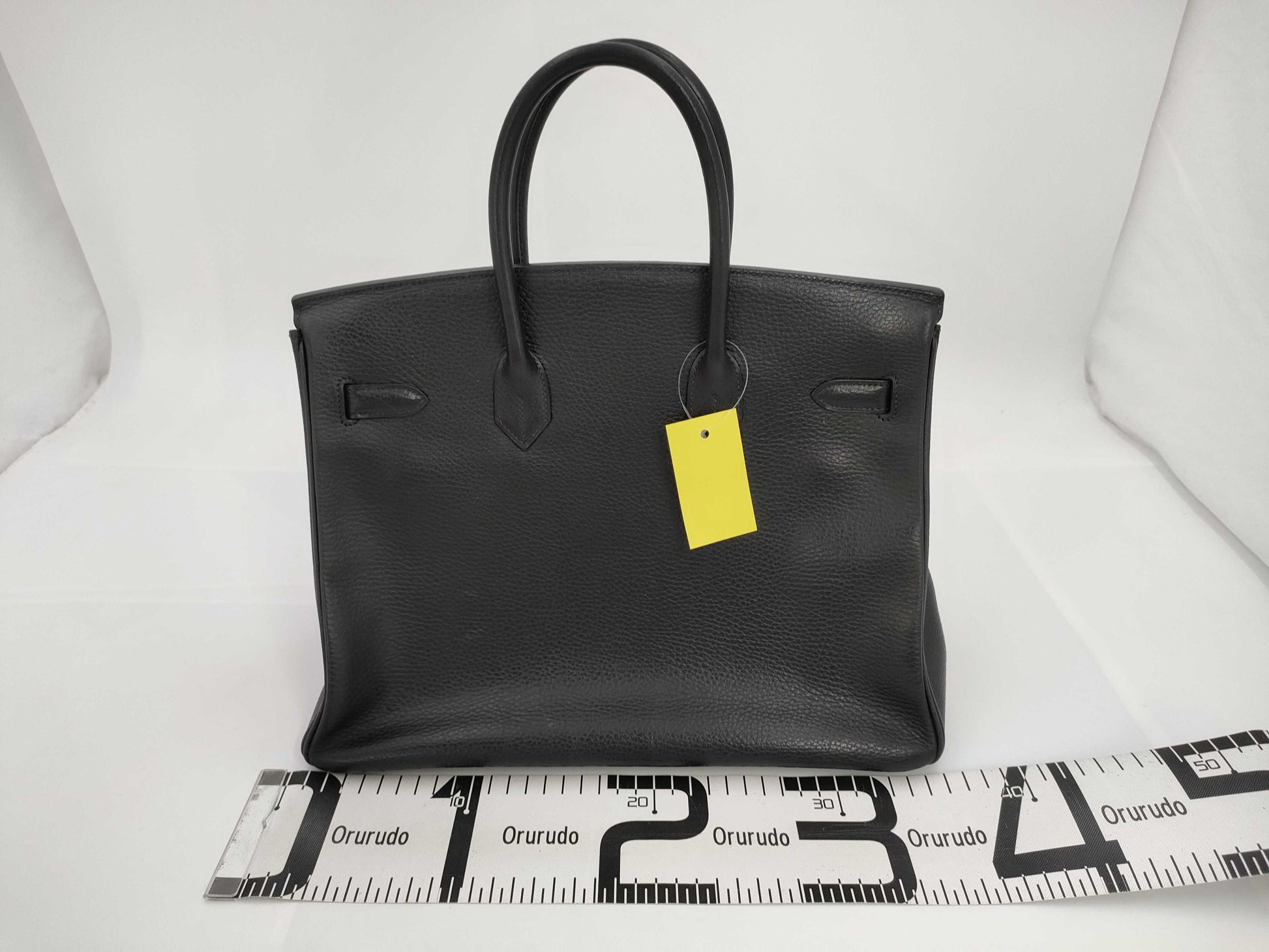 HERMES Birkin 35 Black?? E Stamp G Hardware Tote Bag
