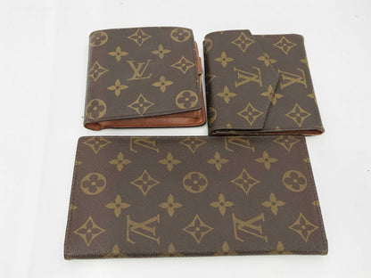 LOUIS VUITTON Monogram Wallet *3 pieces Wallet