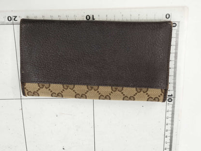 GUCCI GG Canvas 118377 Bifold Long Wallet