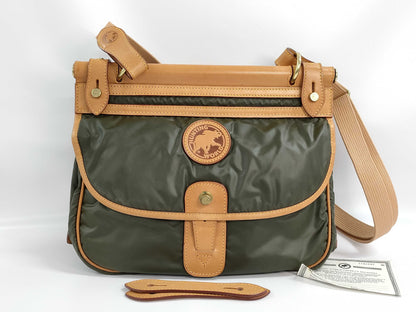HUNTING WORLD Messenger Nylon Leather Shoulder Bag