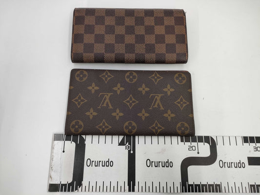 LOUIS VUITTON Damier Portefeuille Sarah/Monogram Billfold Wallet
