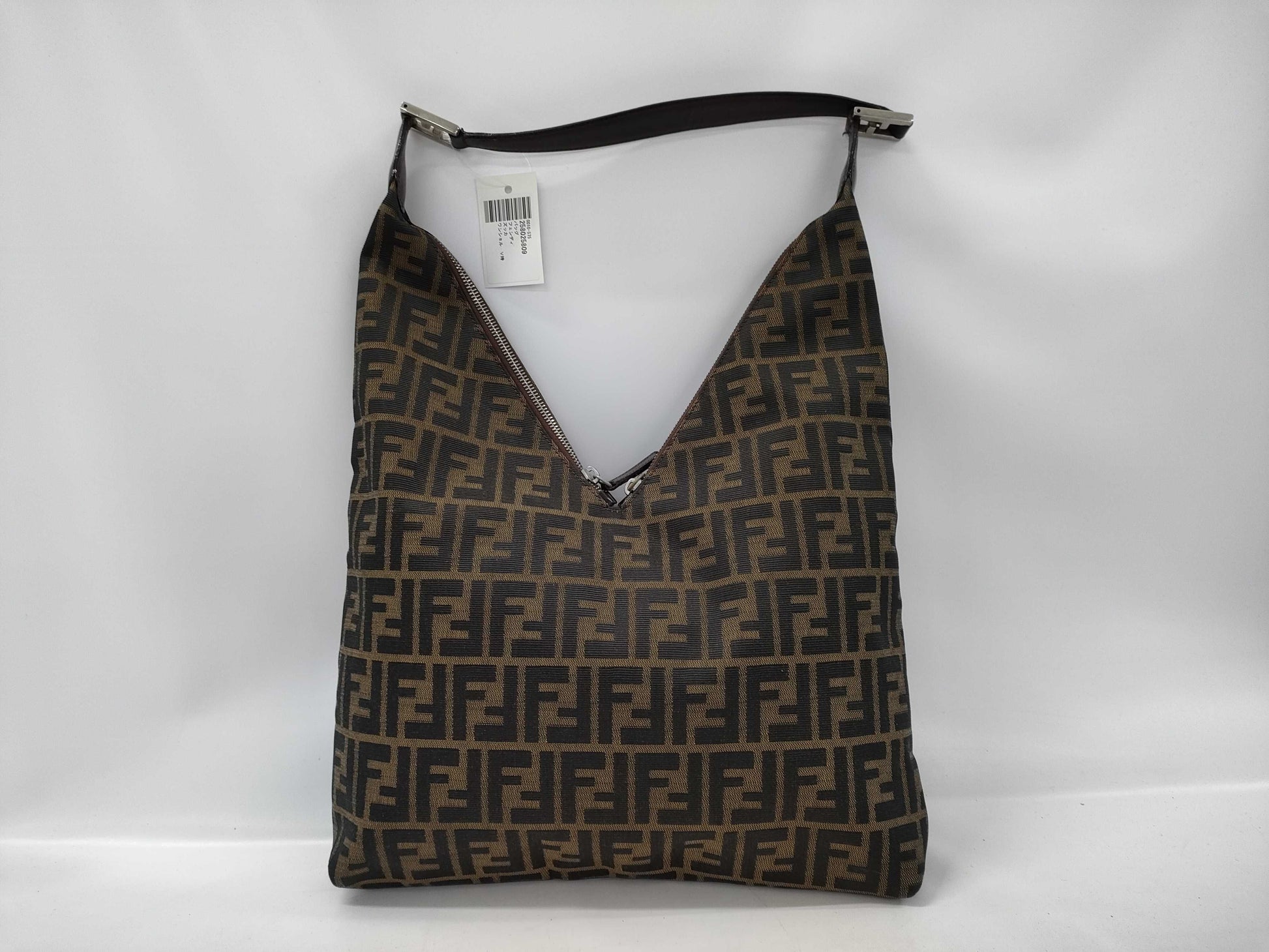 FENDI Zucca pattern one-shoulder V-neck handbag