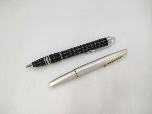 Montblanc Metal Rubber / Platinum 18k 2-piece pen/fountain pen