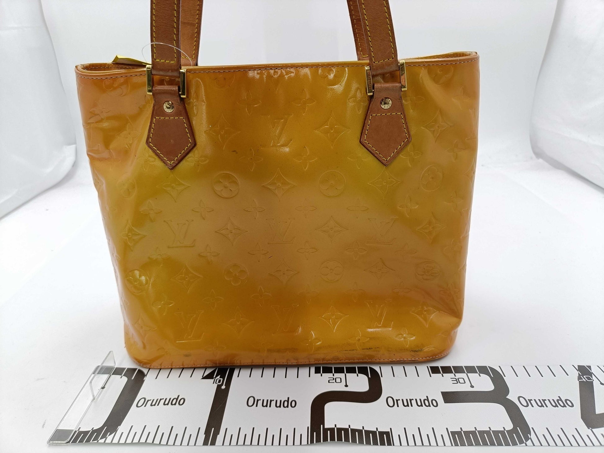 LOUIS VUITTON Vernis Houston Yellow Tote Bag