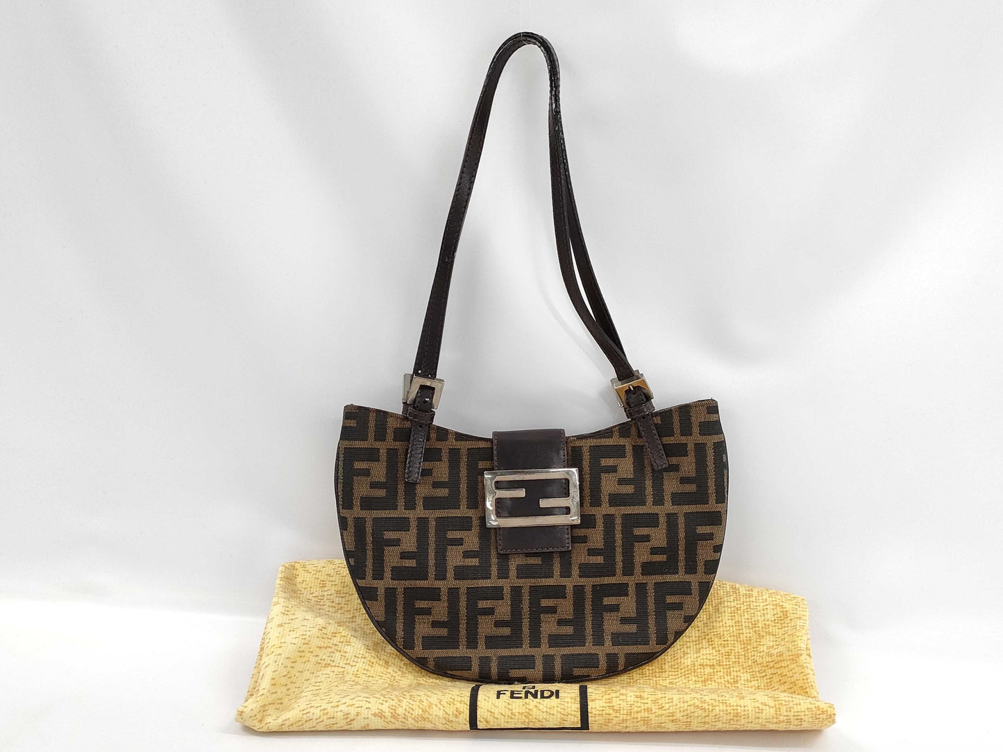 FENDI Zucca Croissant Pouch