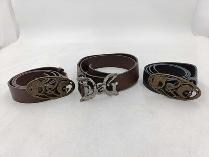 DOLCE&GABBANA Logo Buckle Belt Set Belt