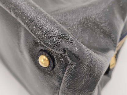 Yves Saint Laurent Y-Line Patent Leather Boston Handbag