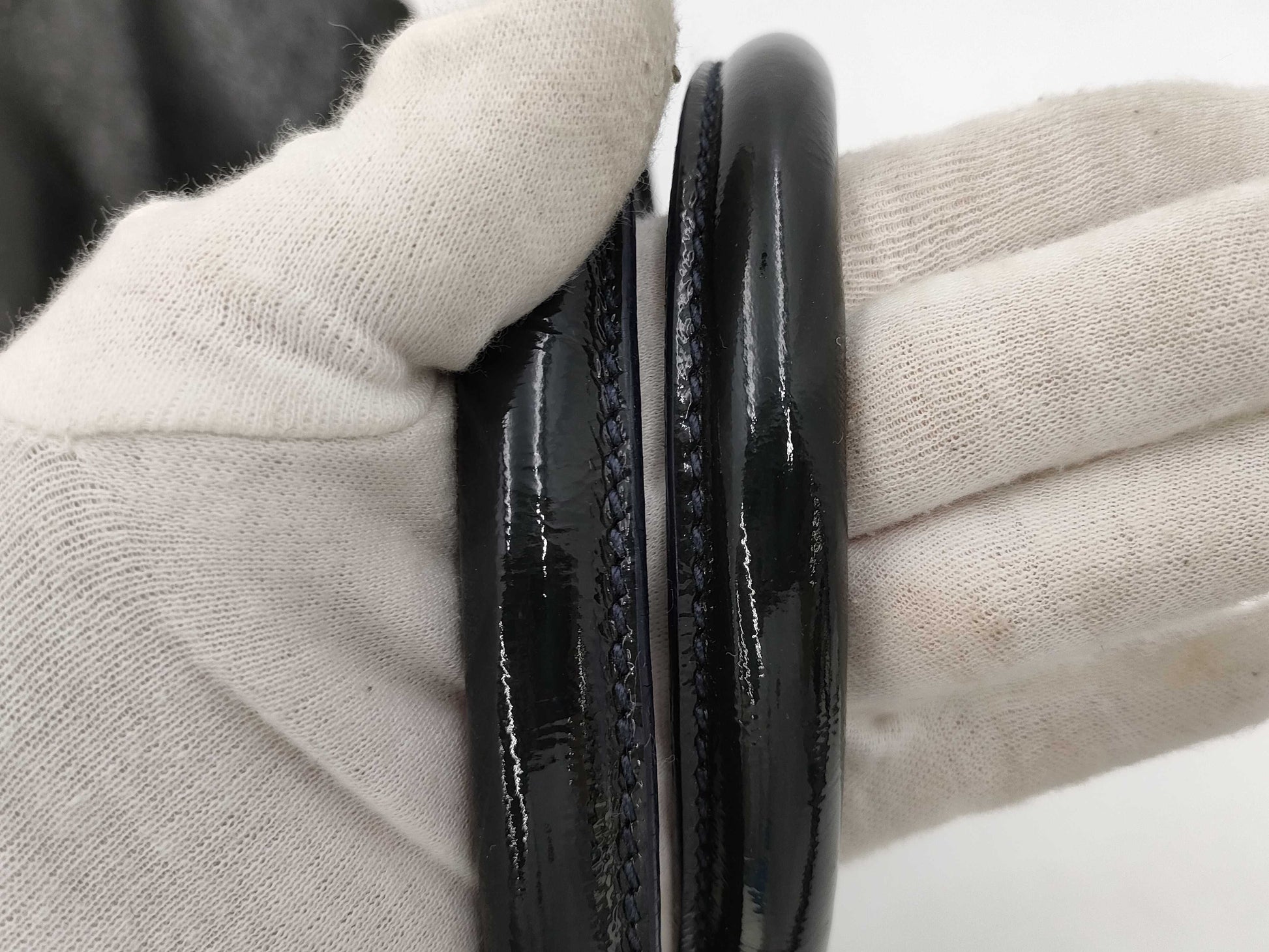 Yves Saint Laurent Y-Line Patent Leather Boston Handbag