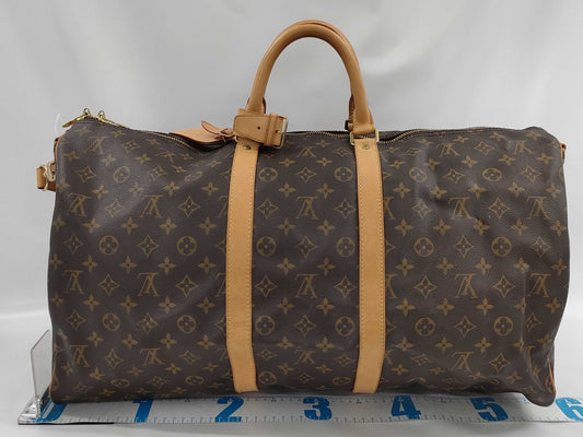 LOUIS VUITTON Monogram Keepall 55 Bandouliere Boston Bag