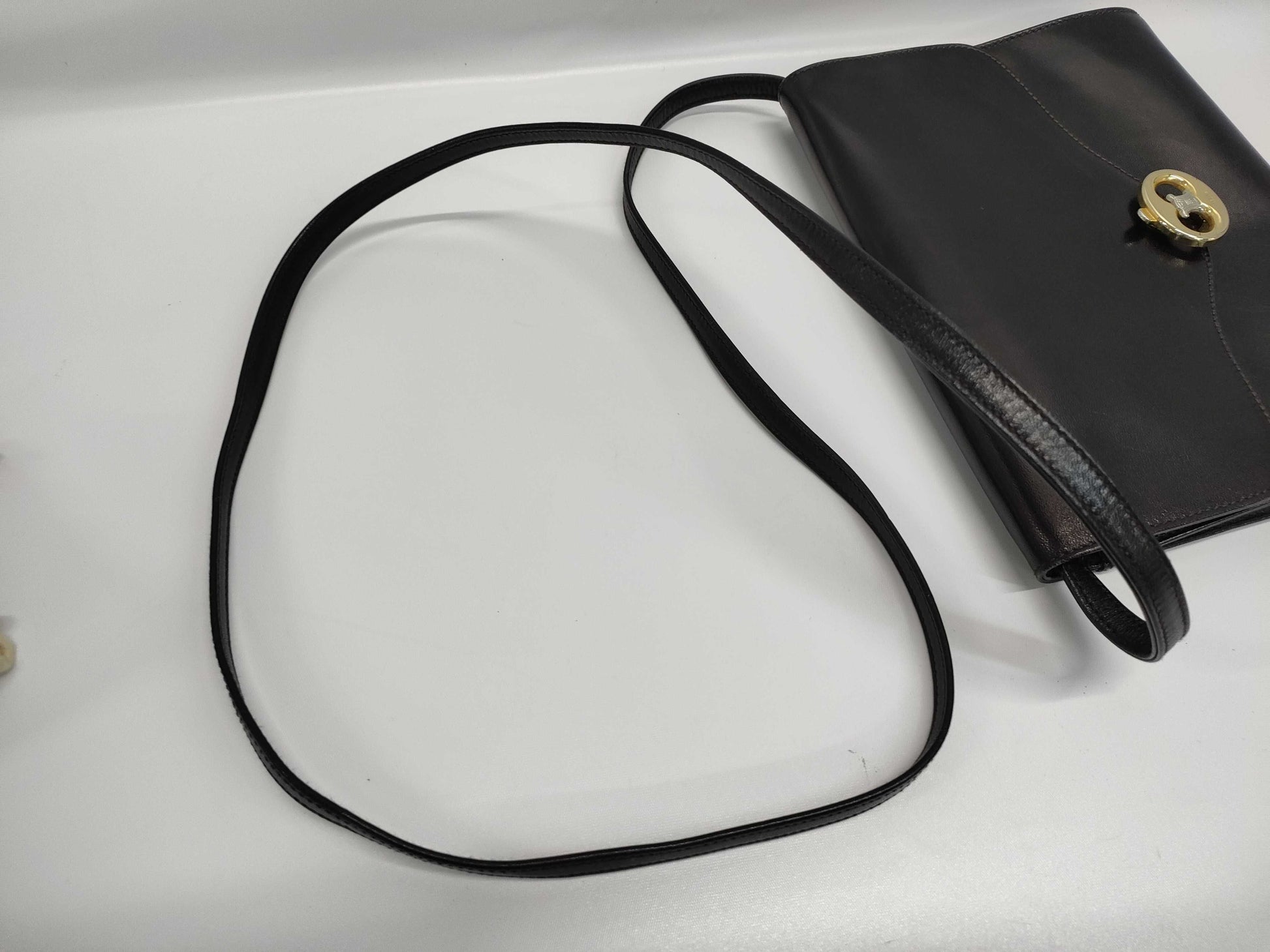 CELINE Sulky Carriage Hardware Shoulder Bag with Interchangeable Chain