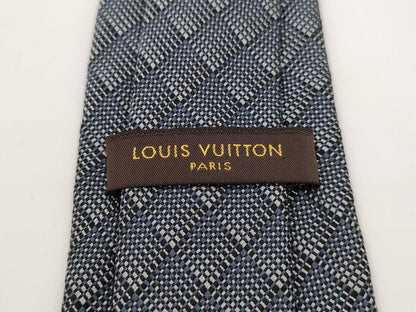 LOUIS VUITTON Gray Blue Tie