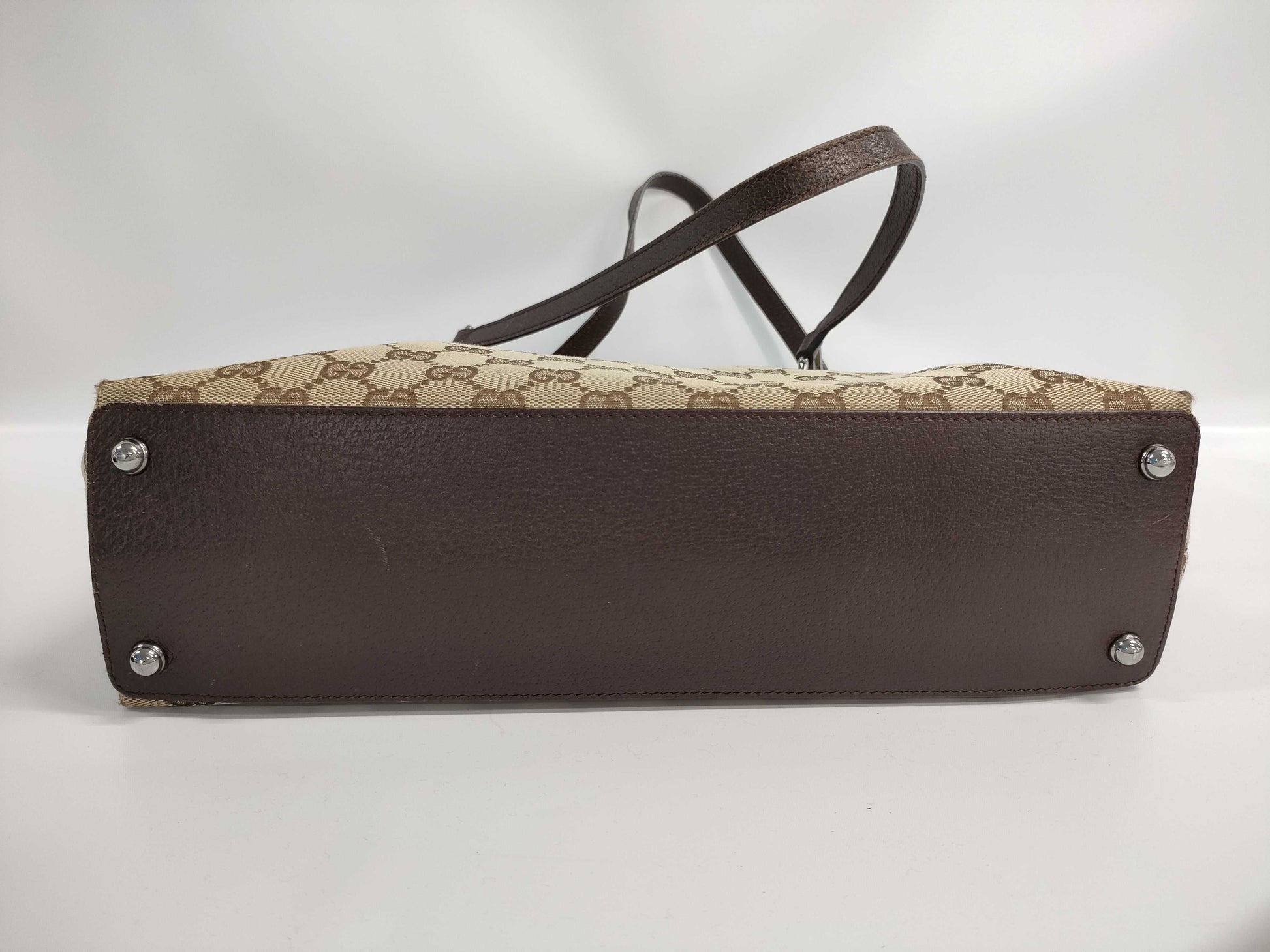 GUCCI GG Canvas x Leather Tote 120837 Tote Bag