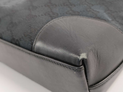 GUCCI GG Canvas x Leather Shoulder Bag 33900