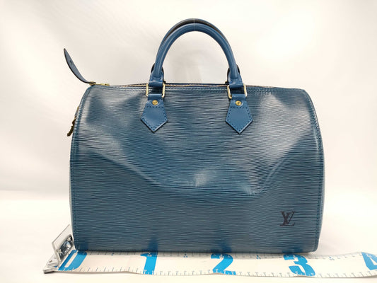 LOUIS VUITTON Epi Speedy 30 Blue M43005 Handbag