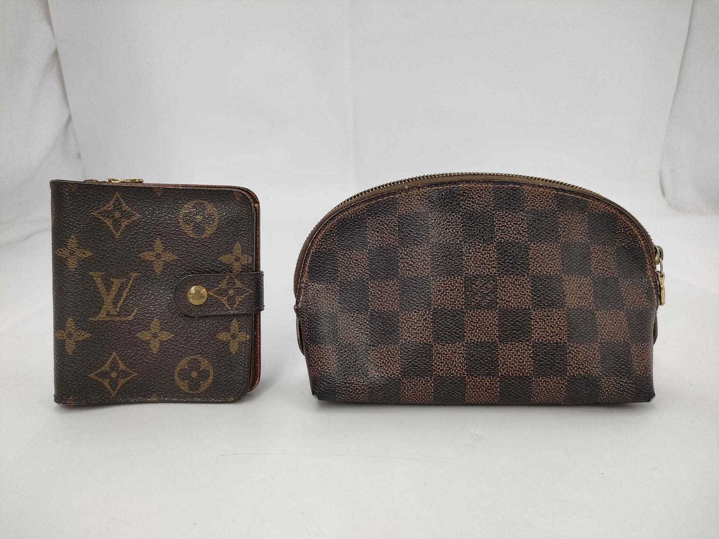 LOUIS VUITTON Monogram Wallet/Damier Pouch Set 