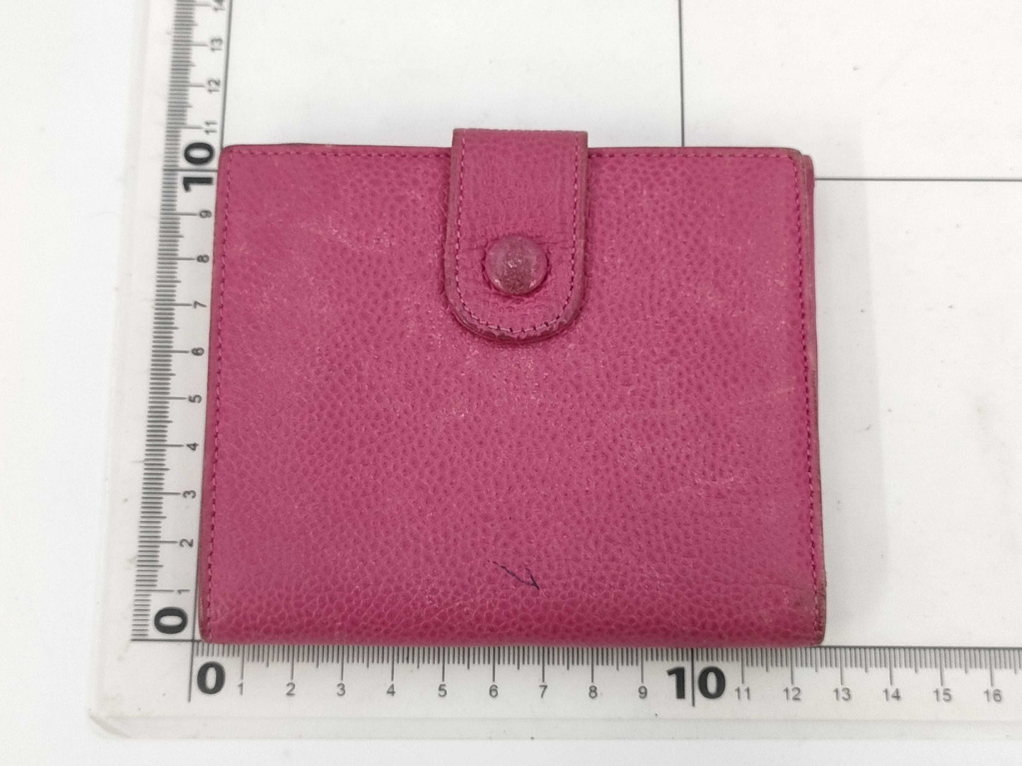 CHANEL Caviar Leather Double Hook Wallet