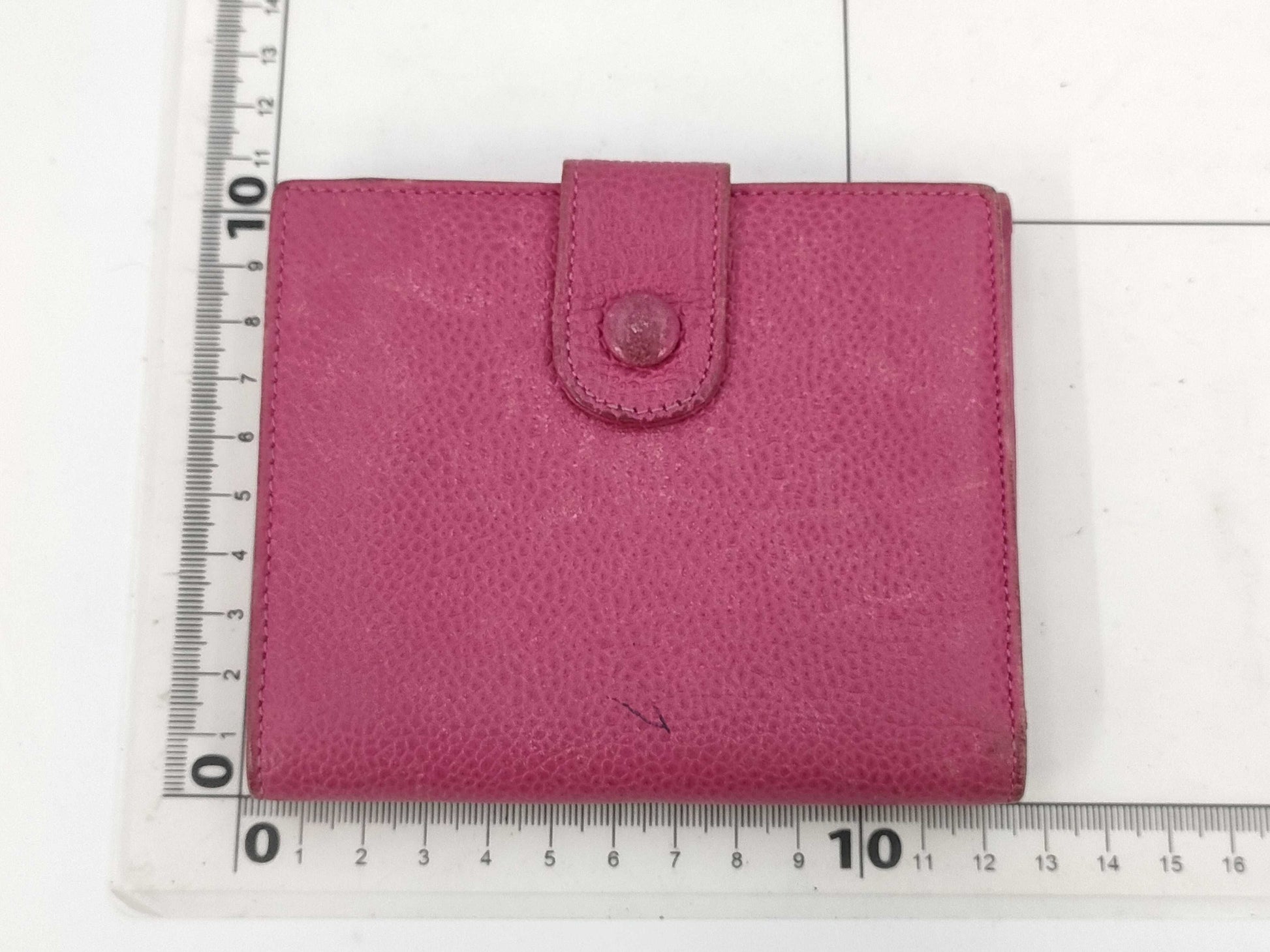 CHANEL Caviar Leather Double Hook Wallet