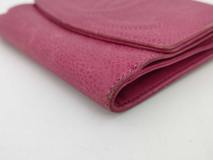 CHANEL Caviar Leather Double Hook Wallet