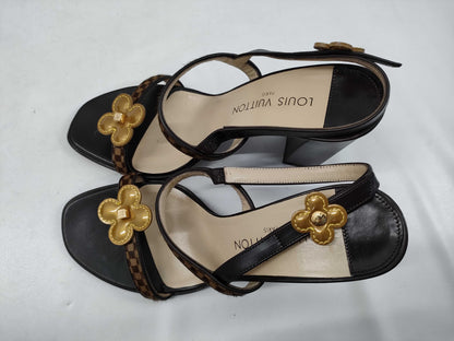 LOUIS VUITTON Damier Flower Sandals
