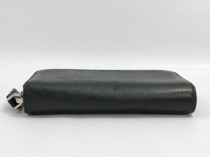 PRADA Saffiano/Round Zip/Key Case Key Case/Key Holder