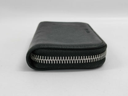 PRADA Saffiano/Round Zip/Key Case Key Case/Key Holder