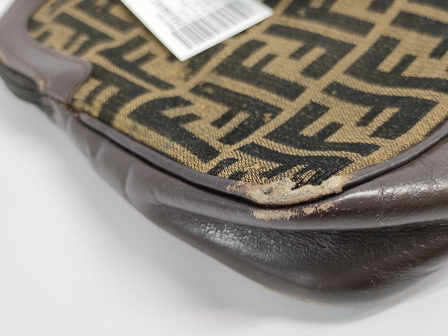 FENDI Zucca pattern leather handbag