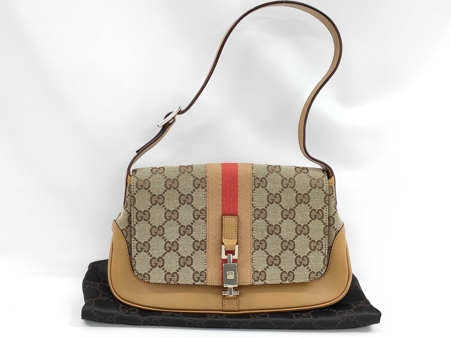GUCCI GG Canvas Jackie One Shoulder Bag 001/3824