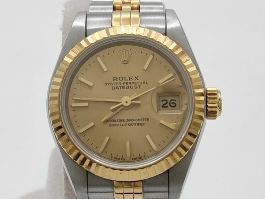 ROLEX 69173 S325548 Champagne Dial Women's Watch