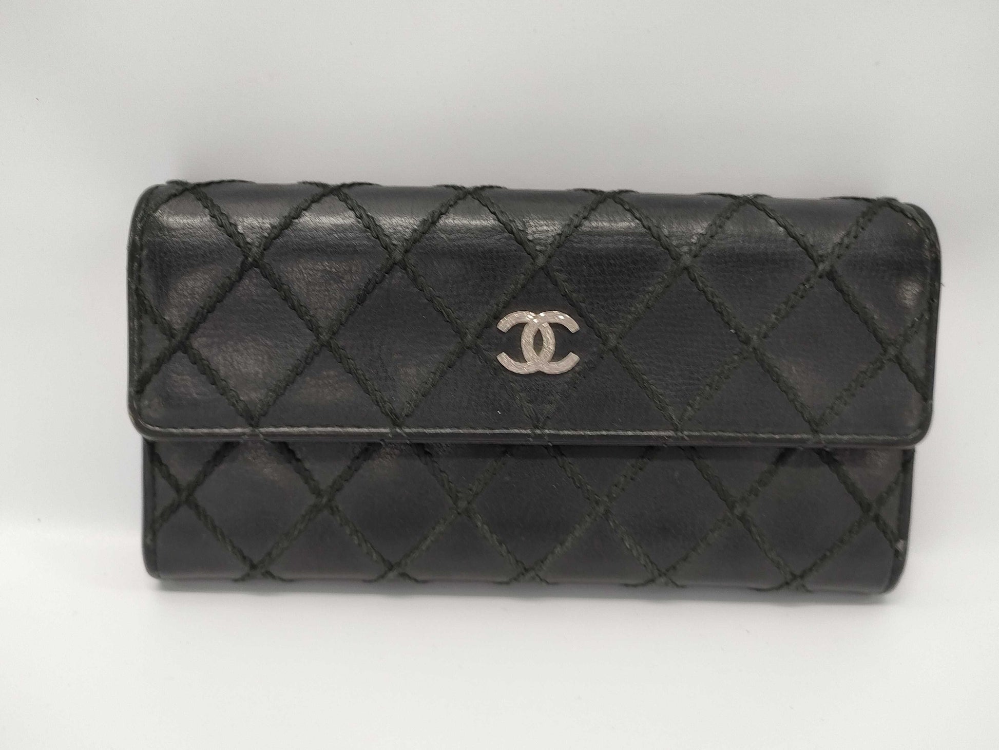 CHANEL Wild Stitch Coco Long Wallet