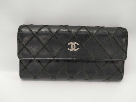 CHANEL Wild Stitch Coco Long Wallet
