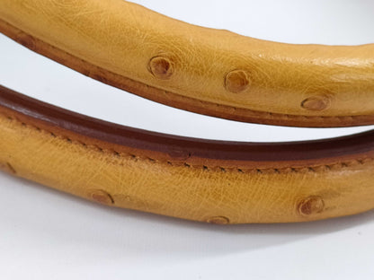 HERMES Birkin 35 Ostrich Handbag with 〇Z Stamp, Brown