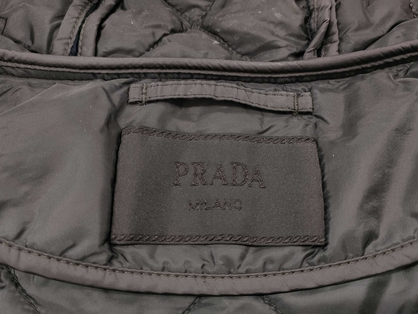 PRADA Plate Down Jacket in Navy