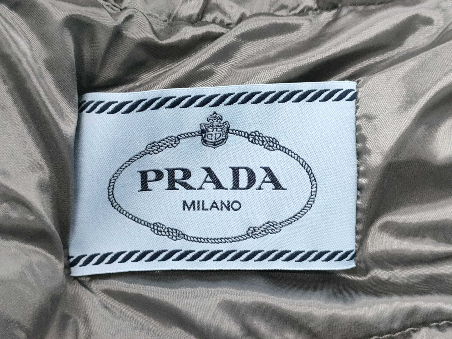 PRADA Plate Down Jacket in Gray