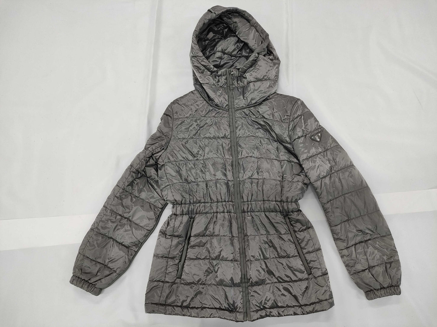 PRADA Plate Down Jacket in Gray