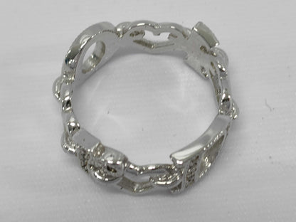 Dior Rhinestone Logo Ring