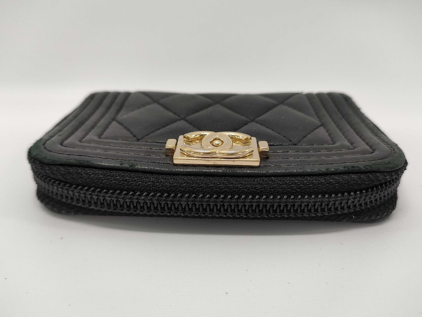 CHANEL Lambskin Boy Chanel Coin Case