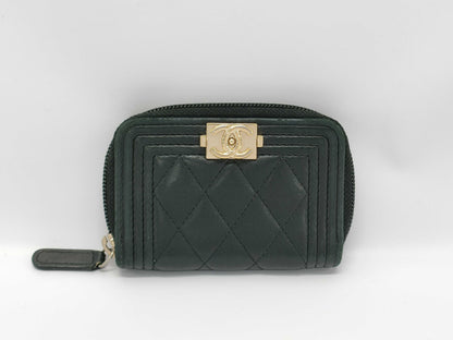 CHANEL Lambskin Boy Chanel Coin Case