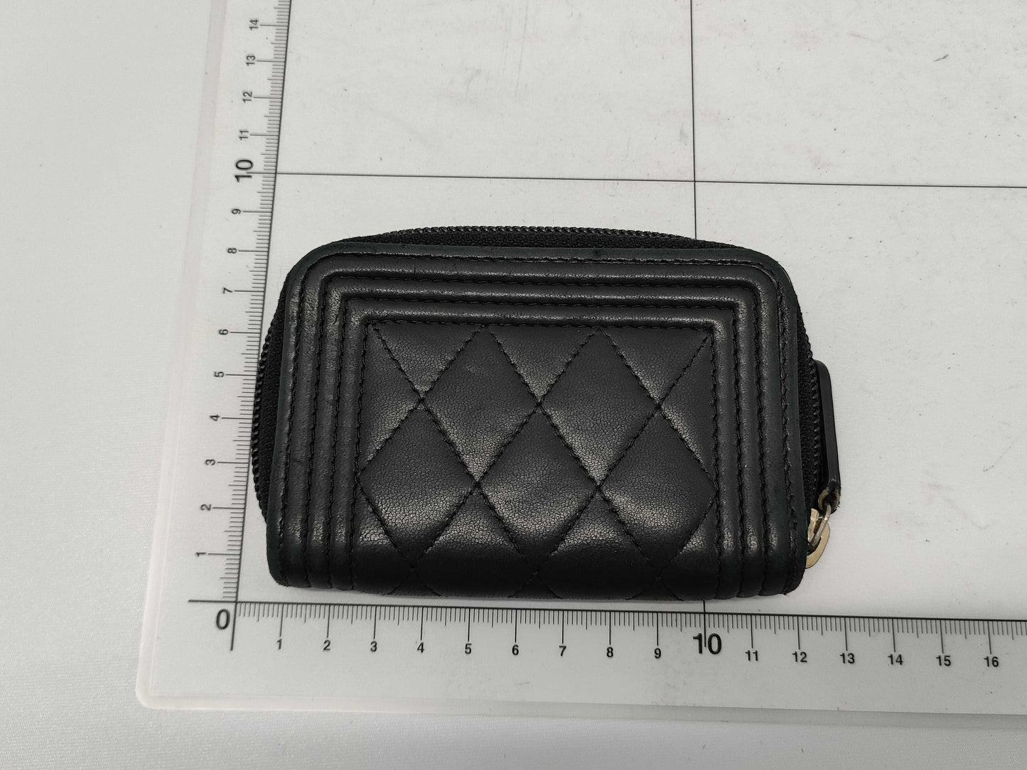 CHANEL Lambskin Boy Chanel Coin Case