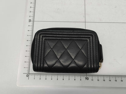 CHANEL Lambskin Boy Chanel Coin Case