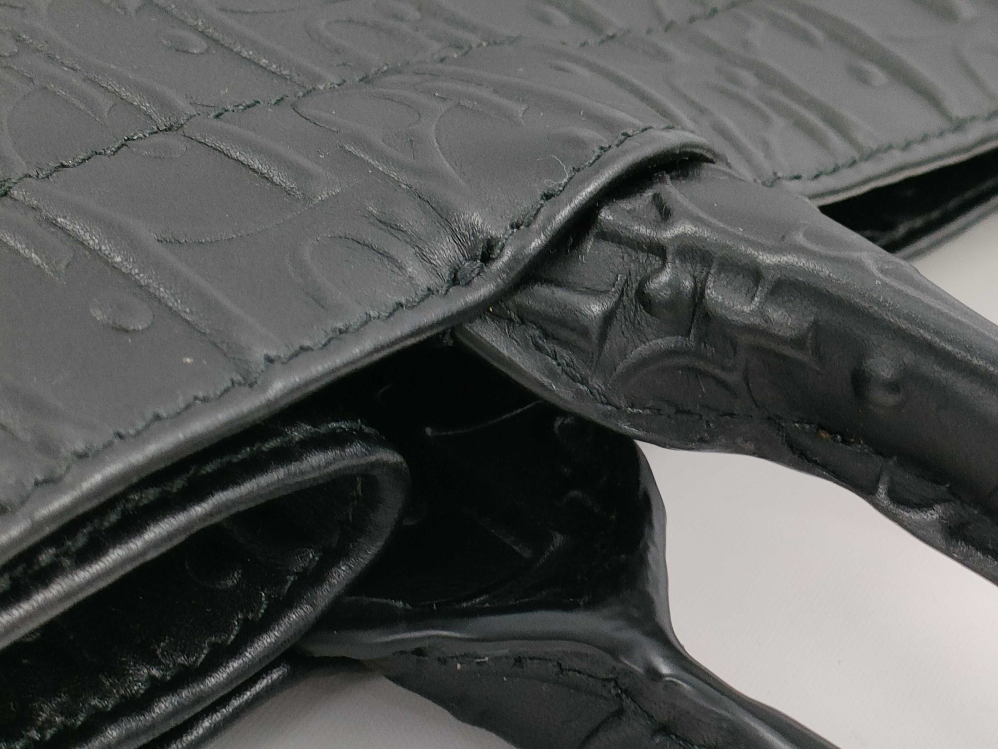 Dior Leather So Black Oblique x Logo Tote Bag