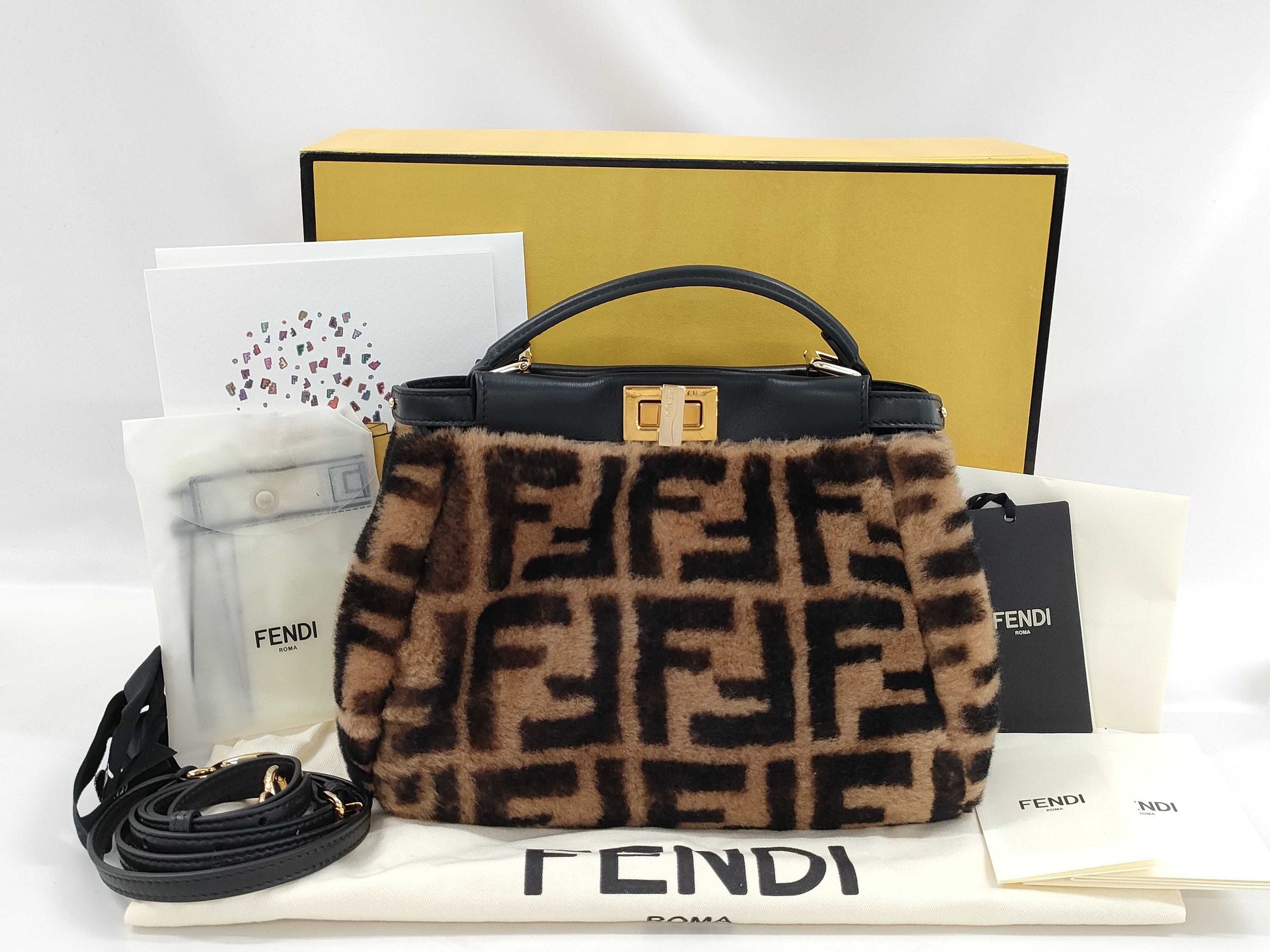 FENDI Zucca fur handbag