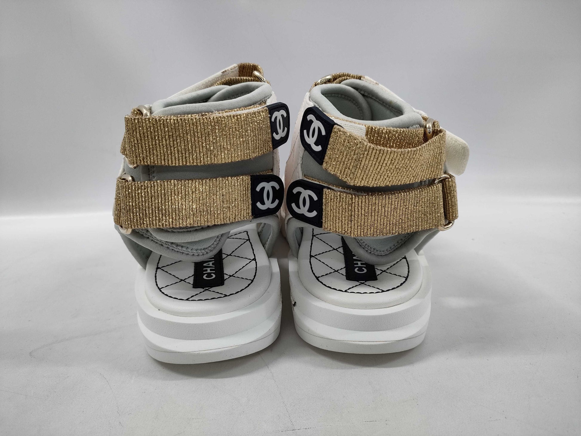 CHANEL logo sports sandals