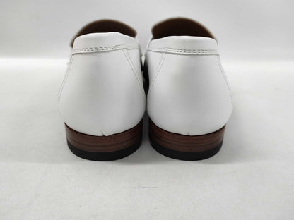 HERMES Moccasin White Pumps