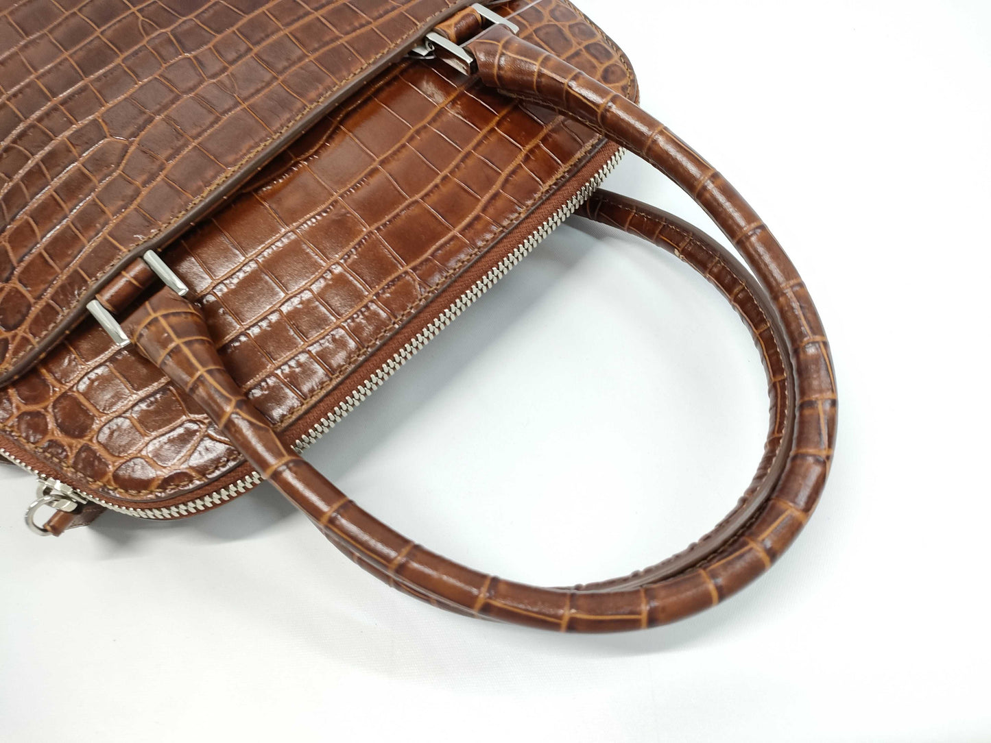 FOXEY Crocodile Embossed Handbag