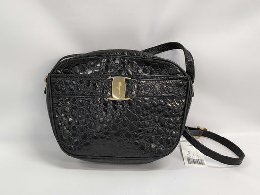 Salvatore Ferragamo Vara Crocodile Embossed Shoulder Bag Shoulder Bag