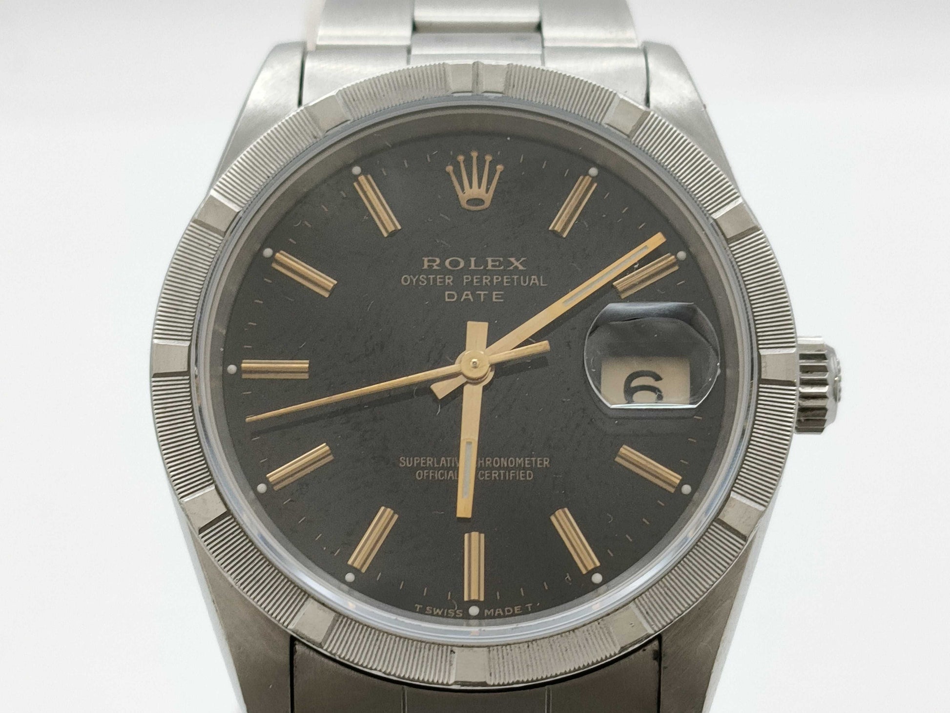 ROLEX 15210 S344056 Black Dial Boys' Watch