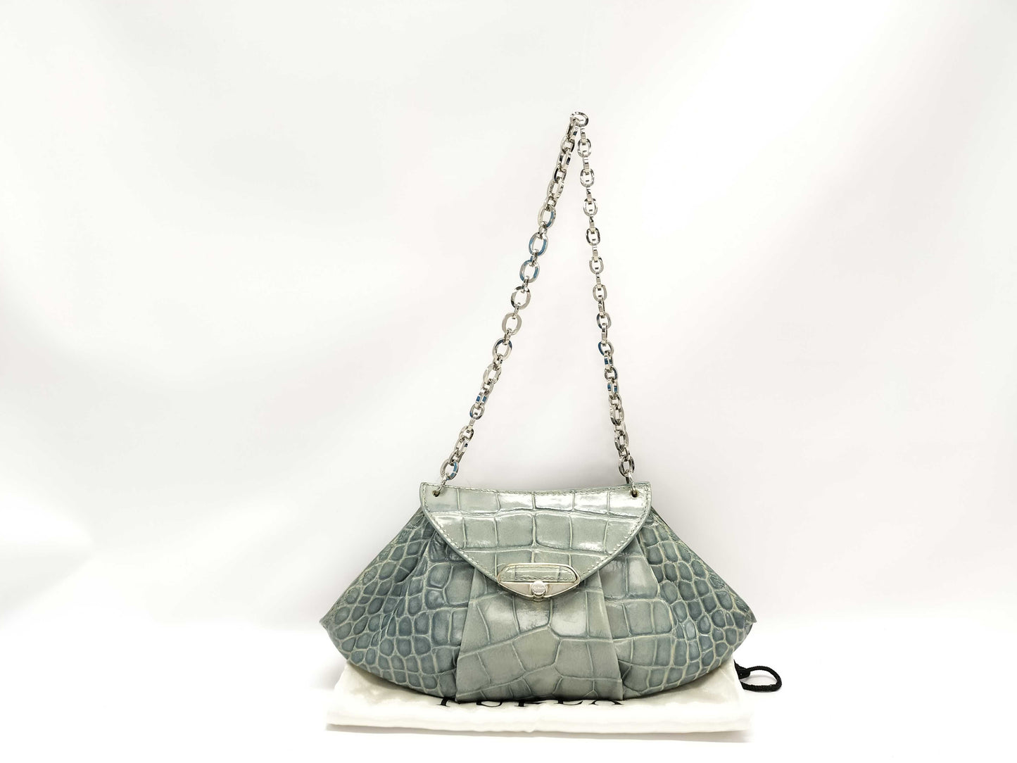 FURLA Crocodile Chain Shoulder Bag